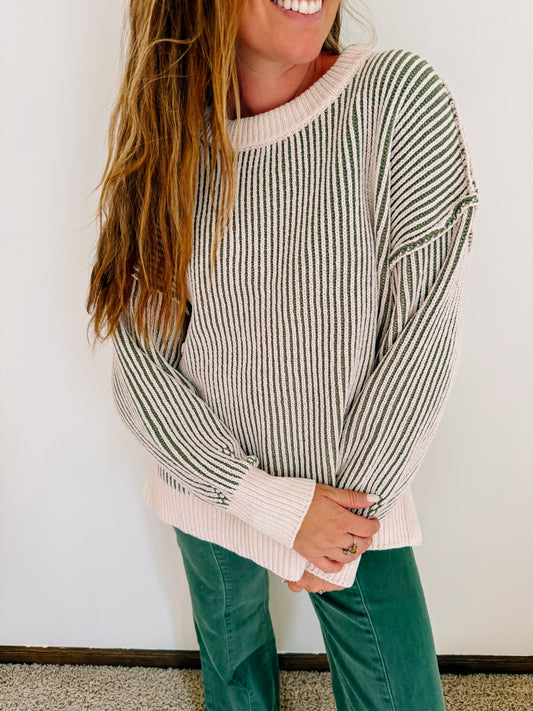 The October Roads Two Tone Sweater (2 Colors)