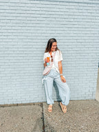 Casual Fit Textured Woven Pants