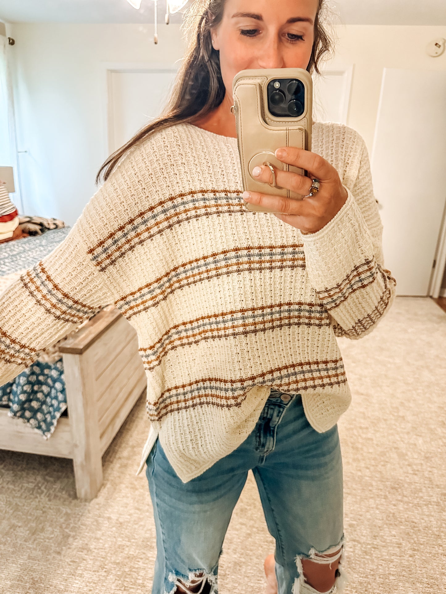 Confetti Stitch Knit Sweater