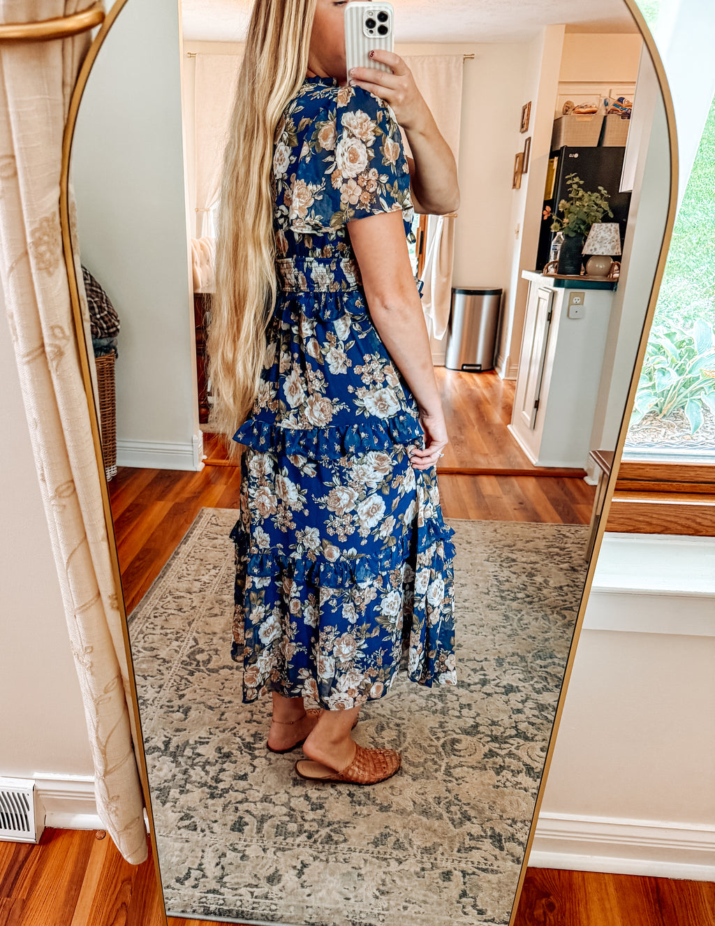 Hometown Honey Floral Ruffled Midi Dress