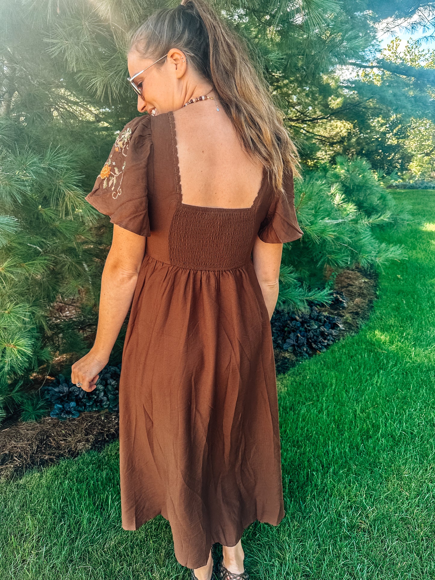 The Loretta Bell Sleeve Midi Dress
