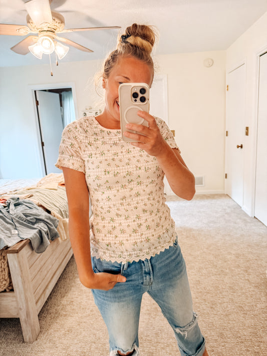 Layer Me Lovely Mesh Top-Blush