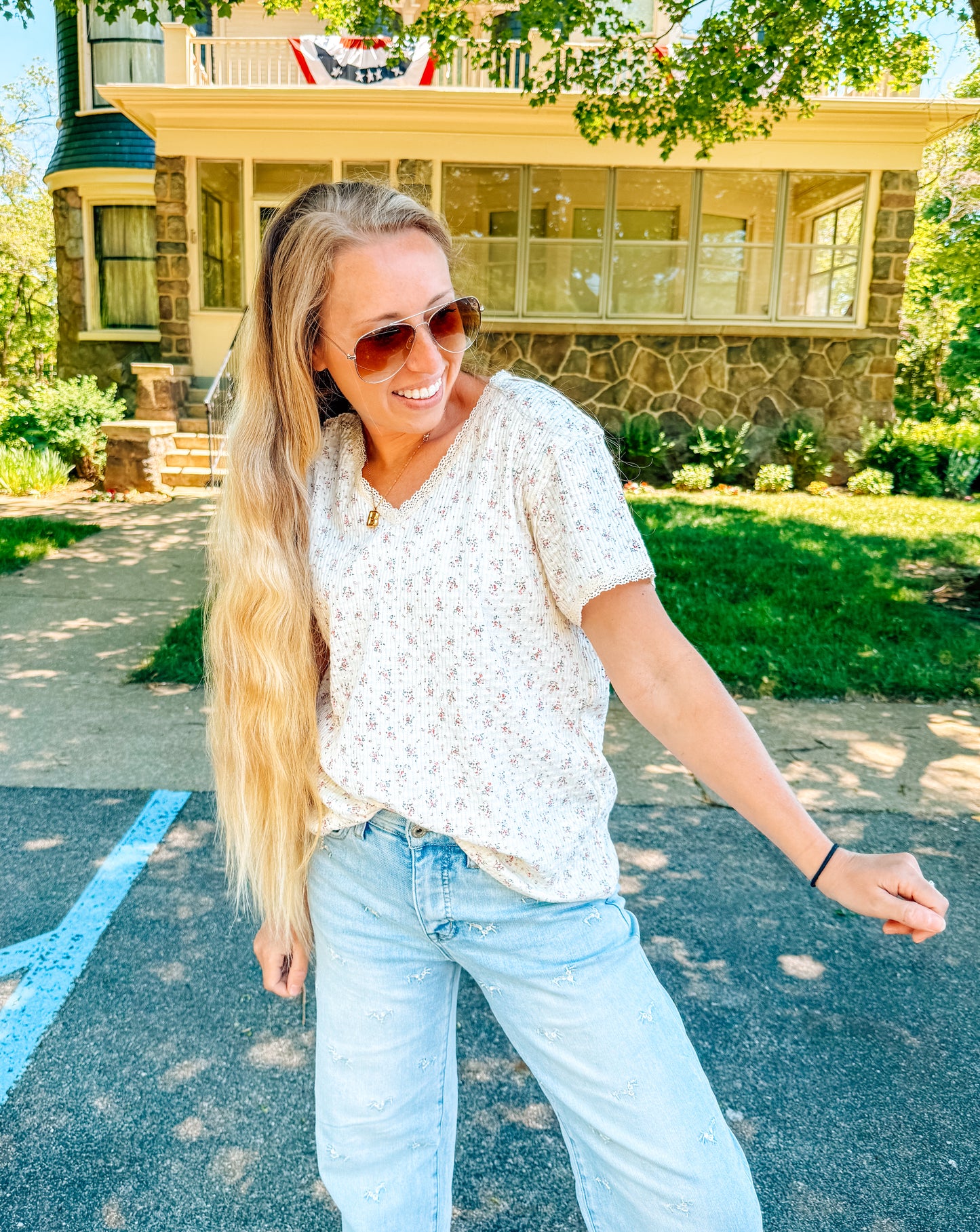 Kissed by Petals Textured Top (S-XL)