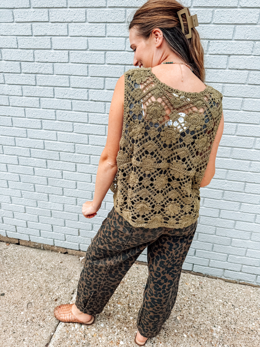 The Vintage Olive Crochet Top