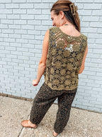 The Vintage Olive Crochet Top