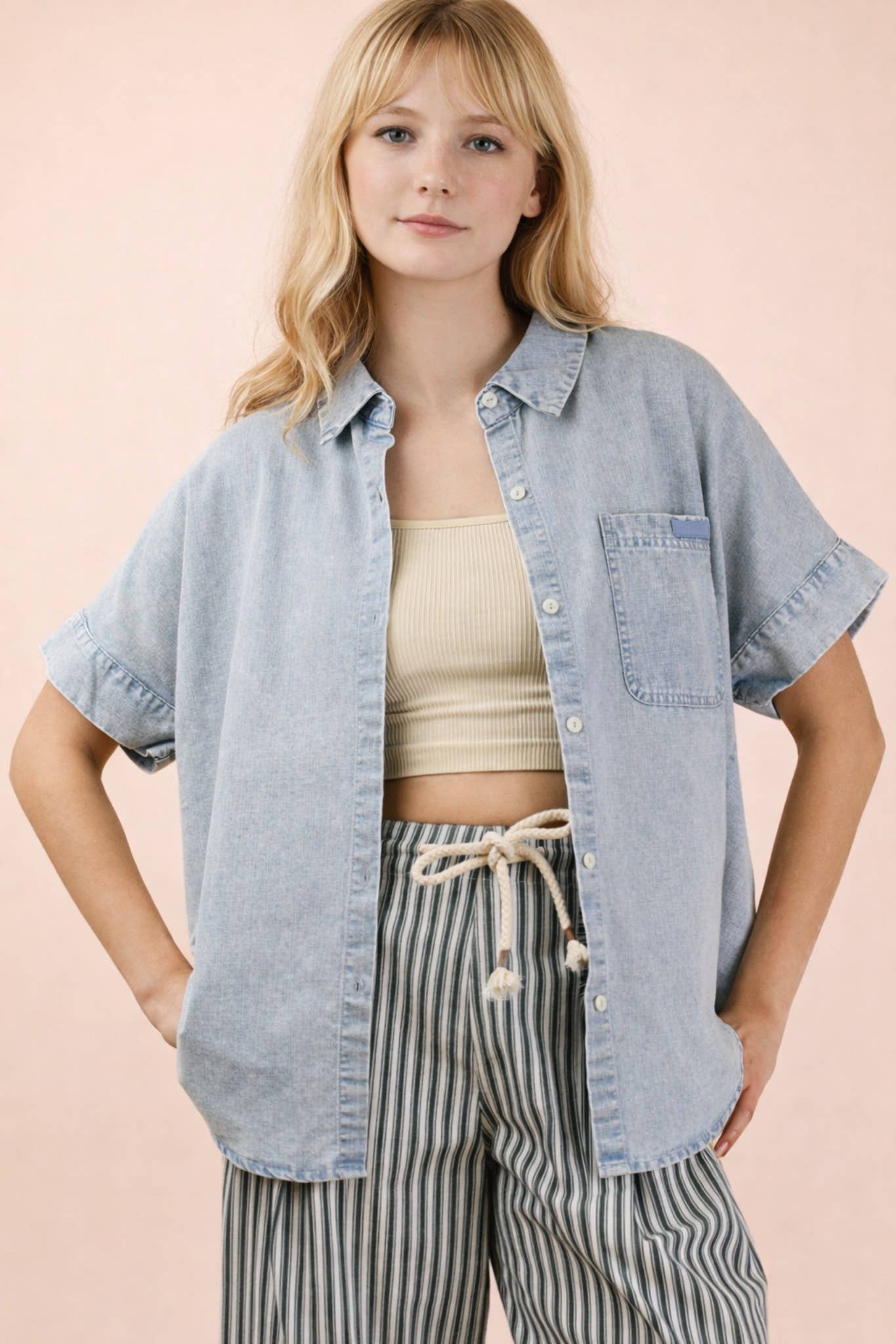 Cindy Chambray Button Up