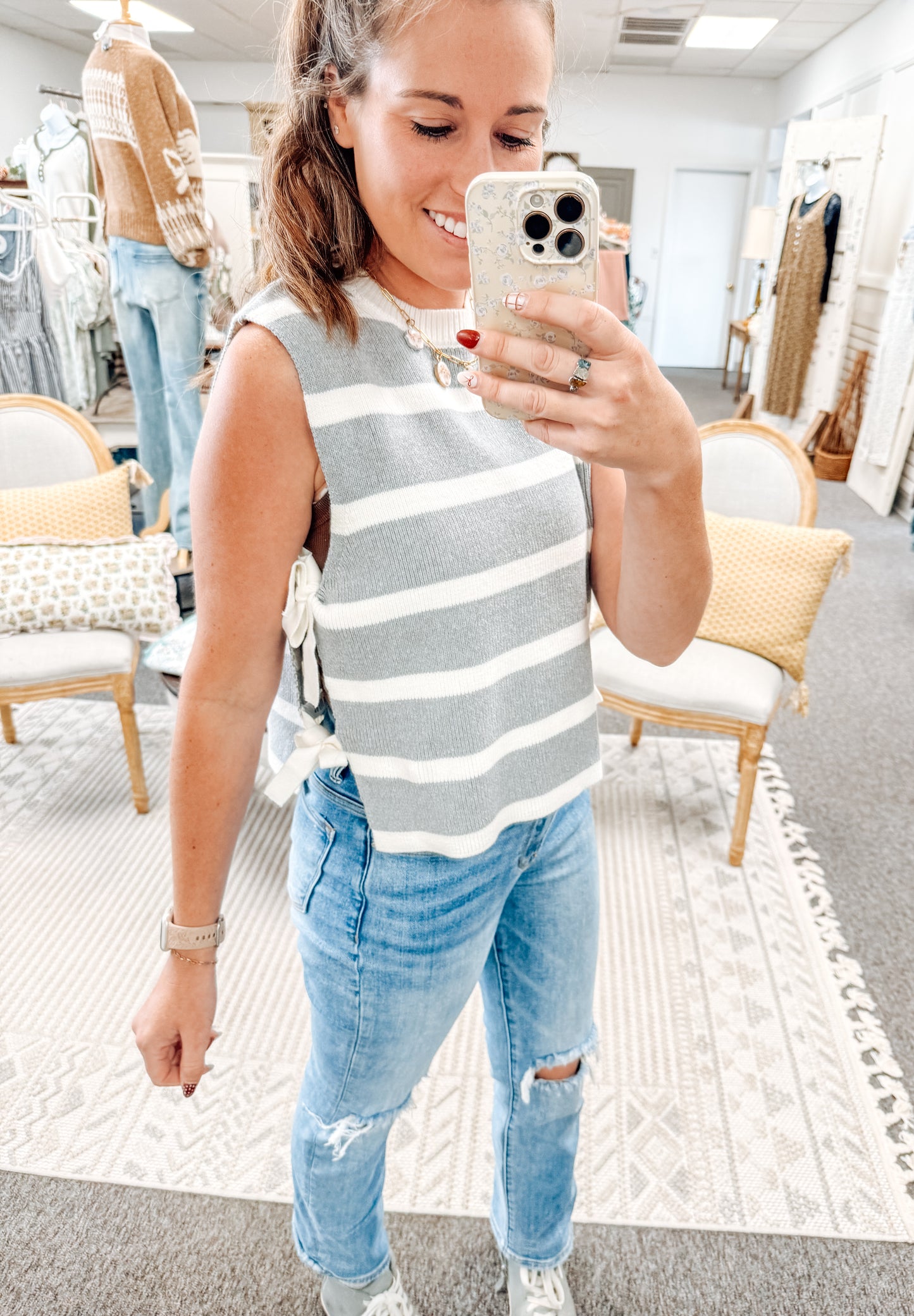 Grateful & Layered Side Tie Vest
