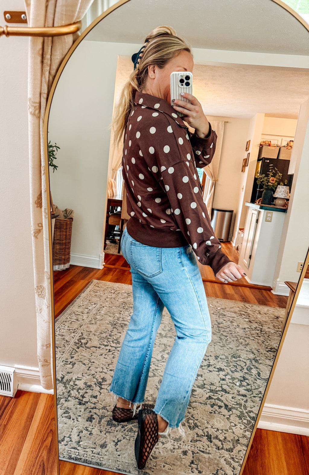 Sweet Spots Mocha Half Zip Pullover (S-XL)
