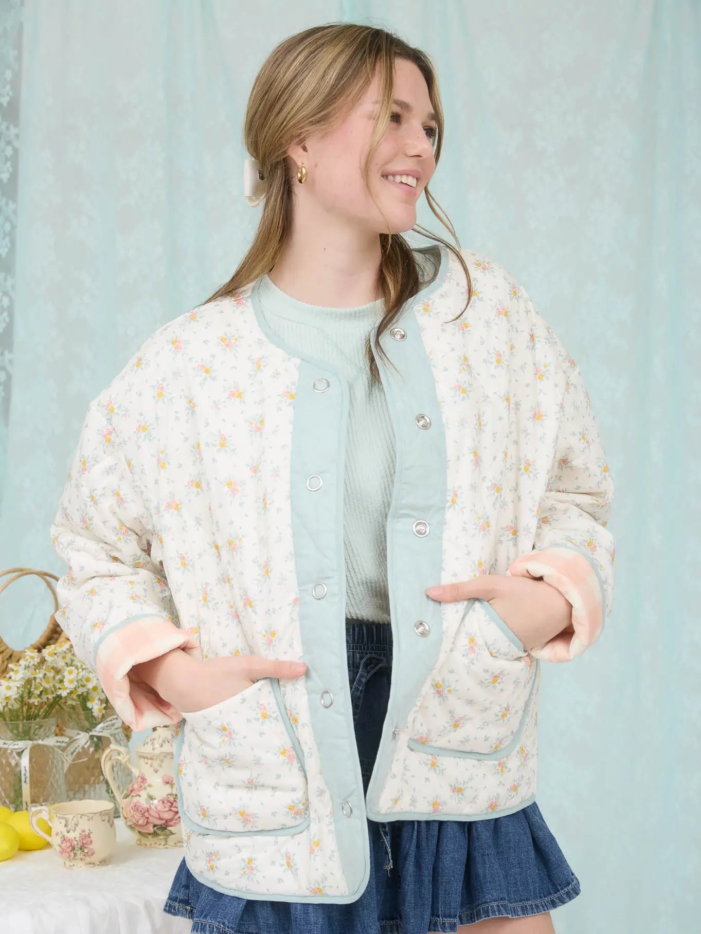 Dreamy Petals Quilted Jacket