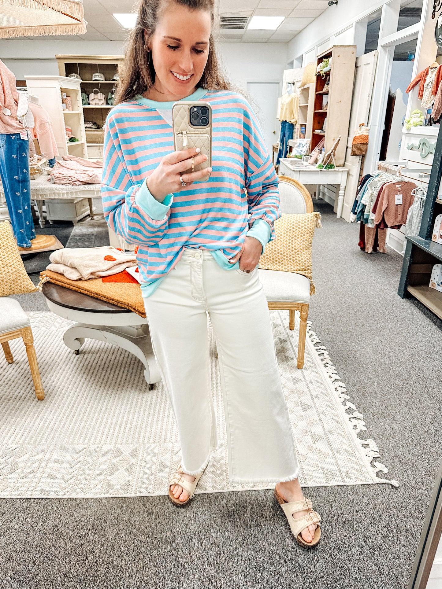 Pastel Tide Striped Pullover (S-3X)