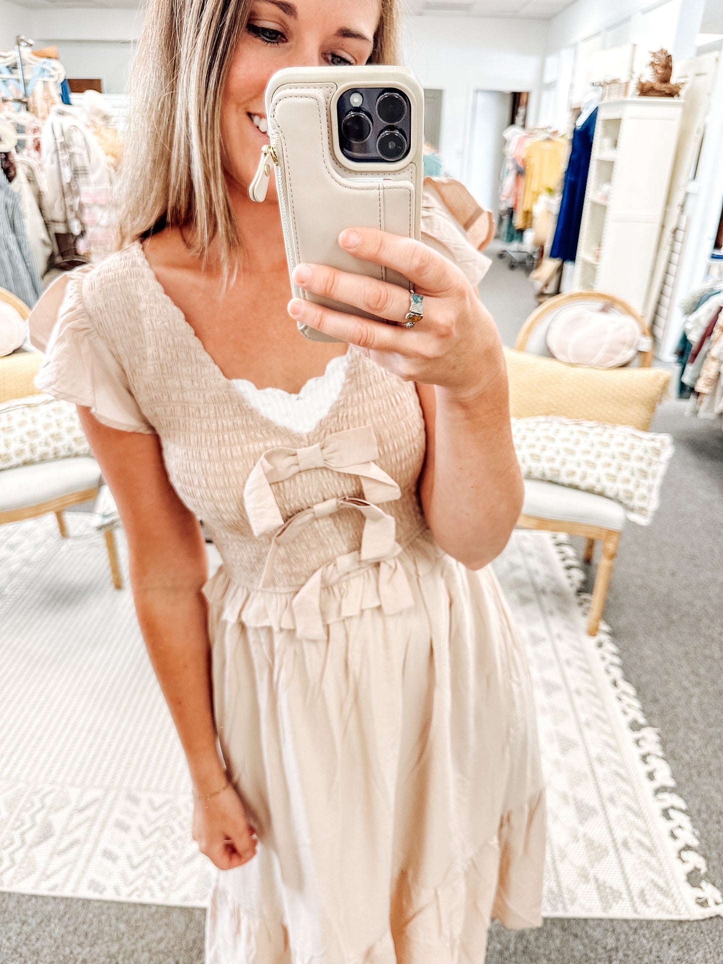 The Darling Bow Midi Dress (S-3X)