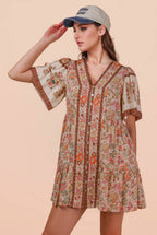Moody Blooms Woven Dress