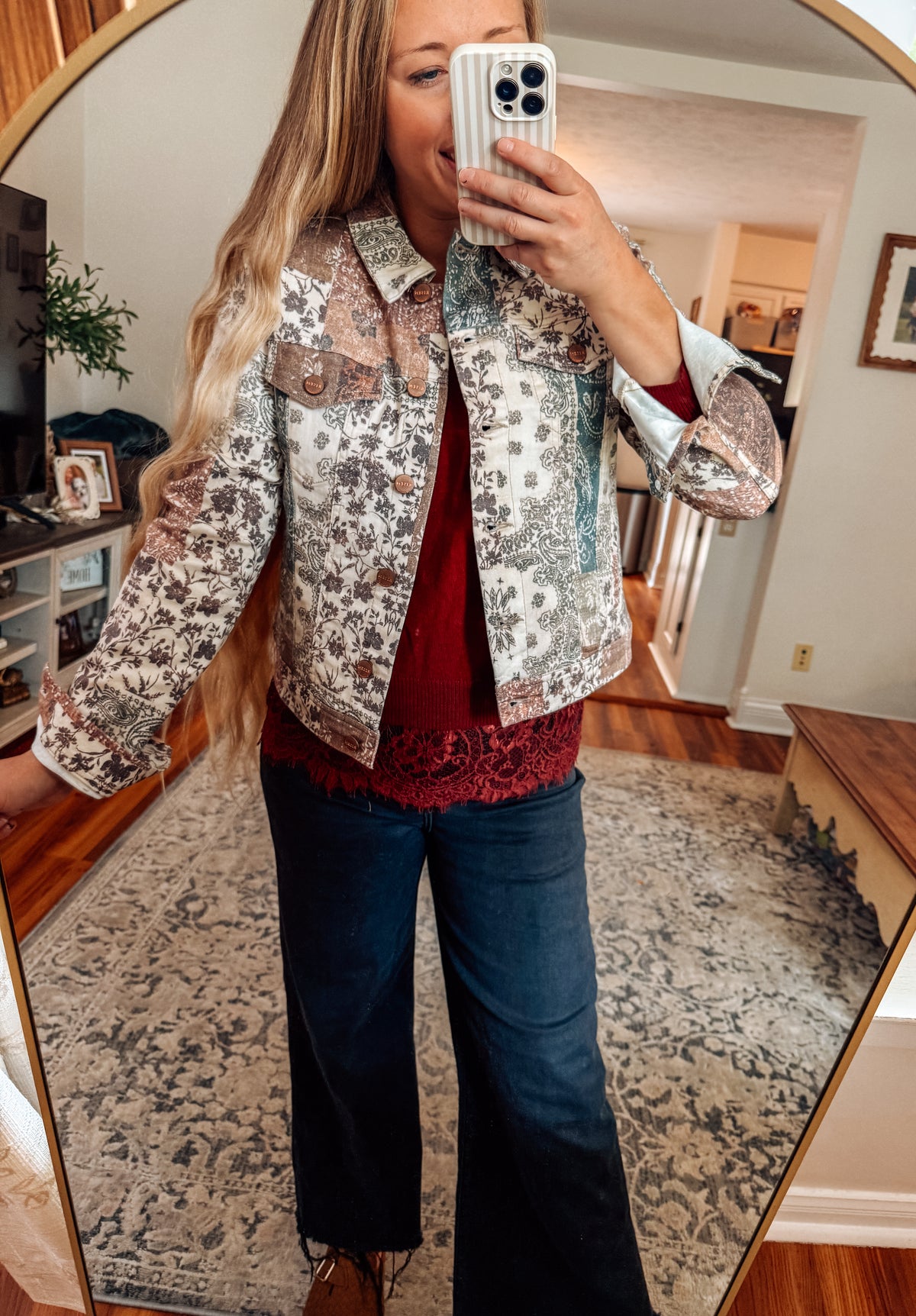 Western Soul Paisley Denim Jacket