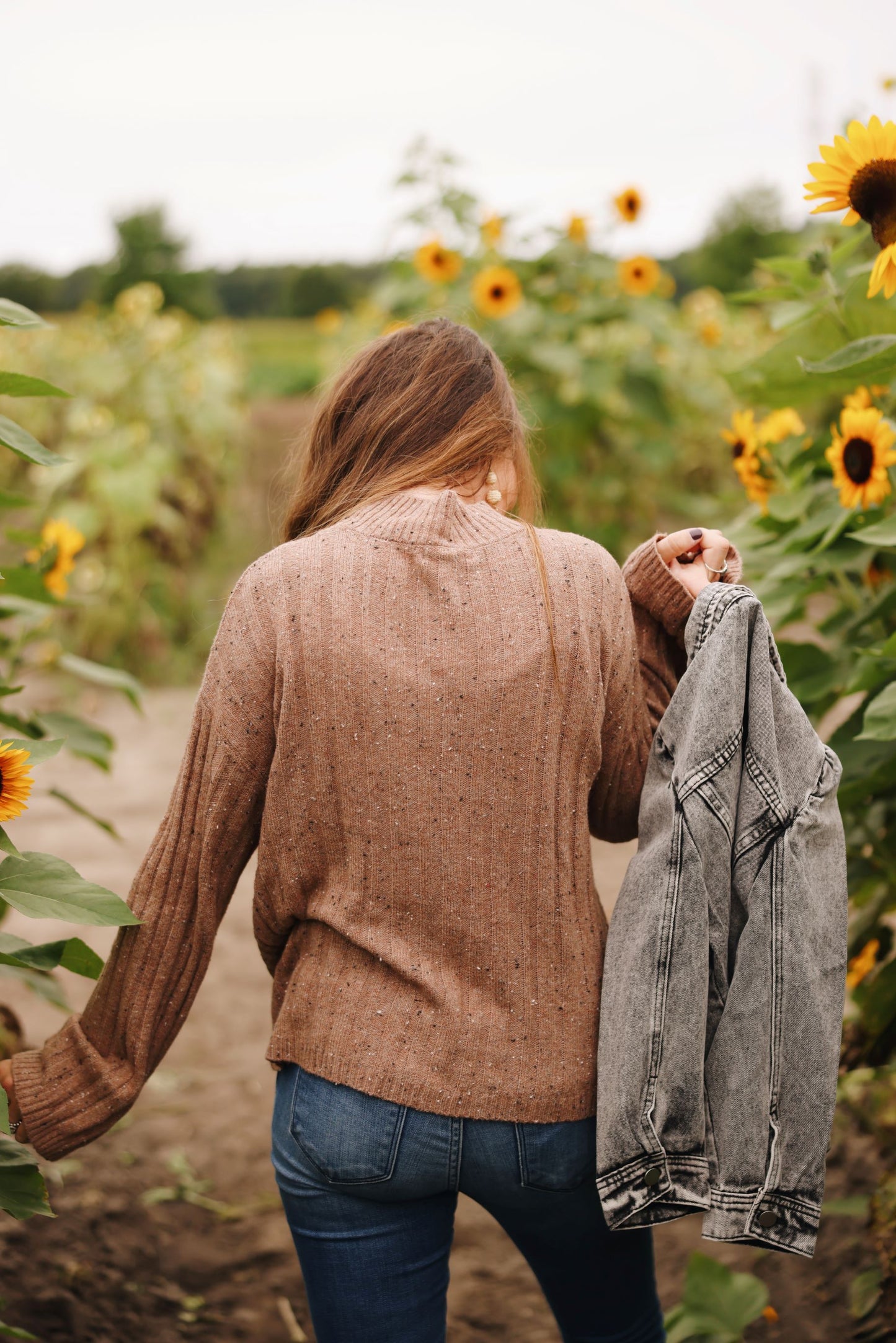 Harvest Delight Knitted Sweater-Brown