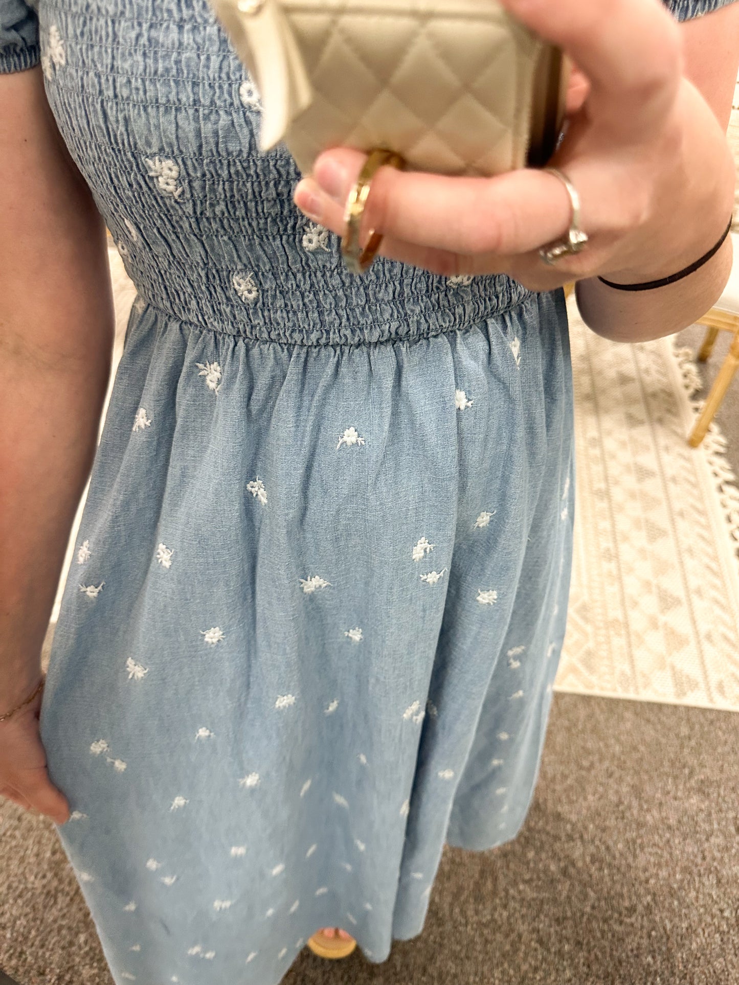 The Elodie Embroidered Midi Dress (S-3X)