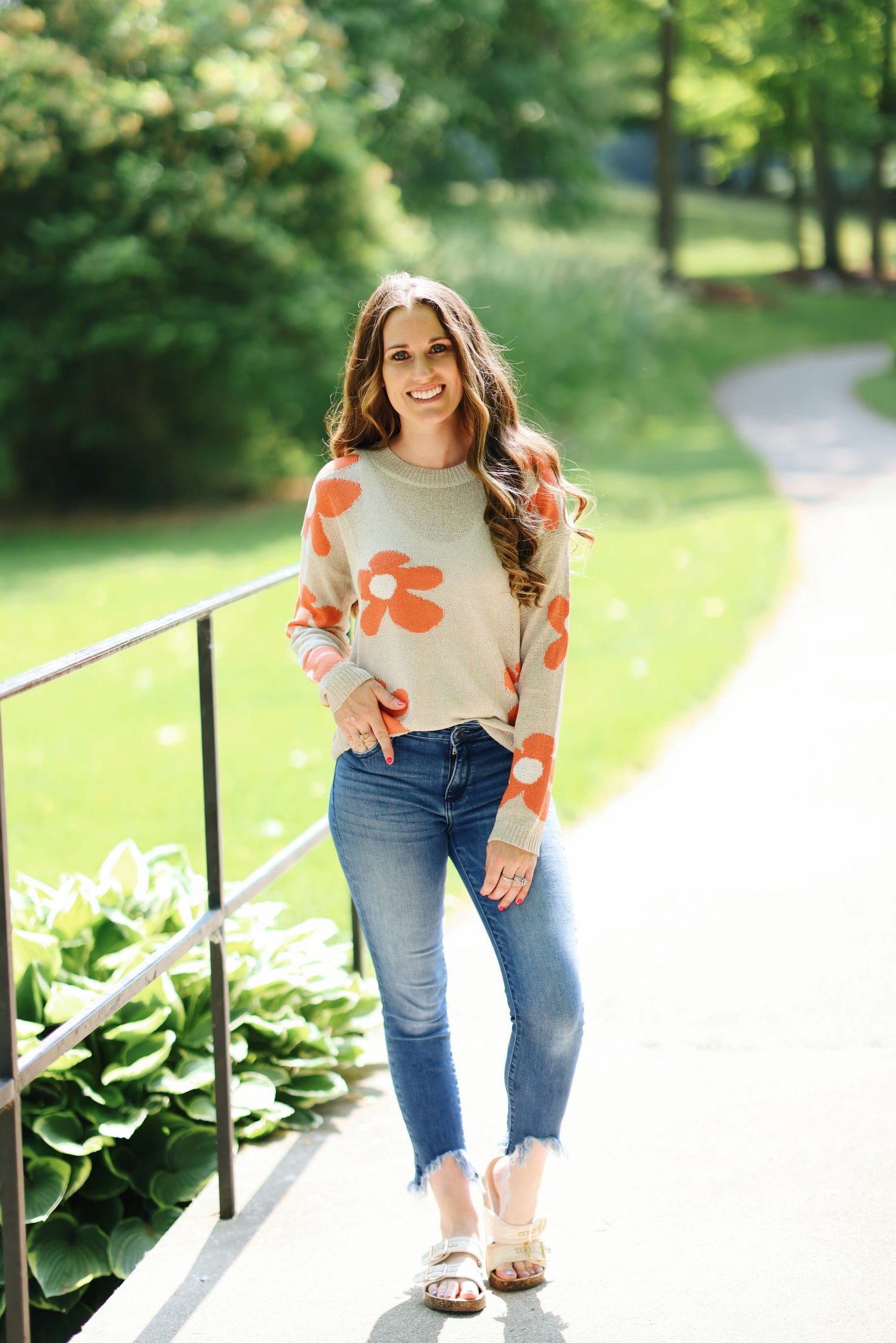 The Floral Retro Way Knit Top (S-XL)