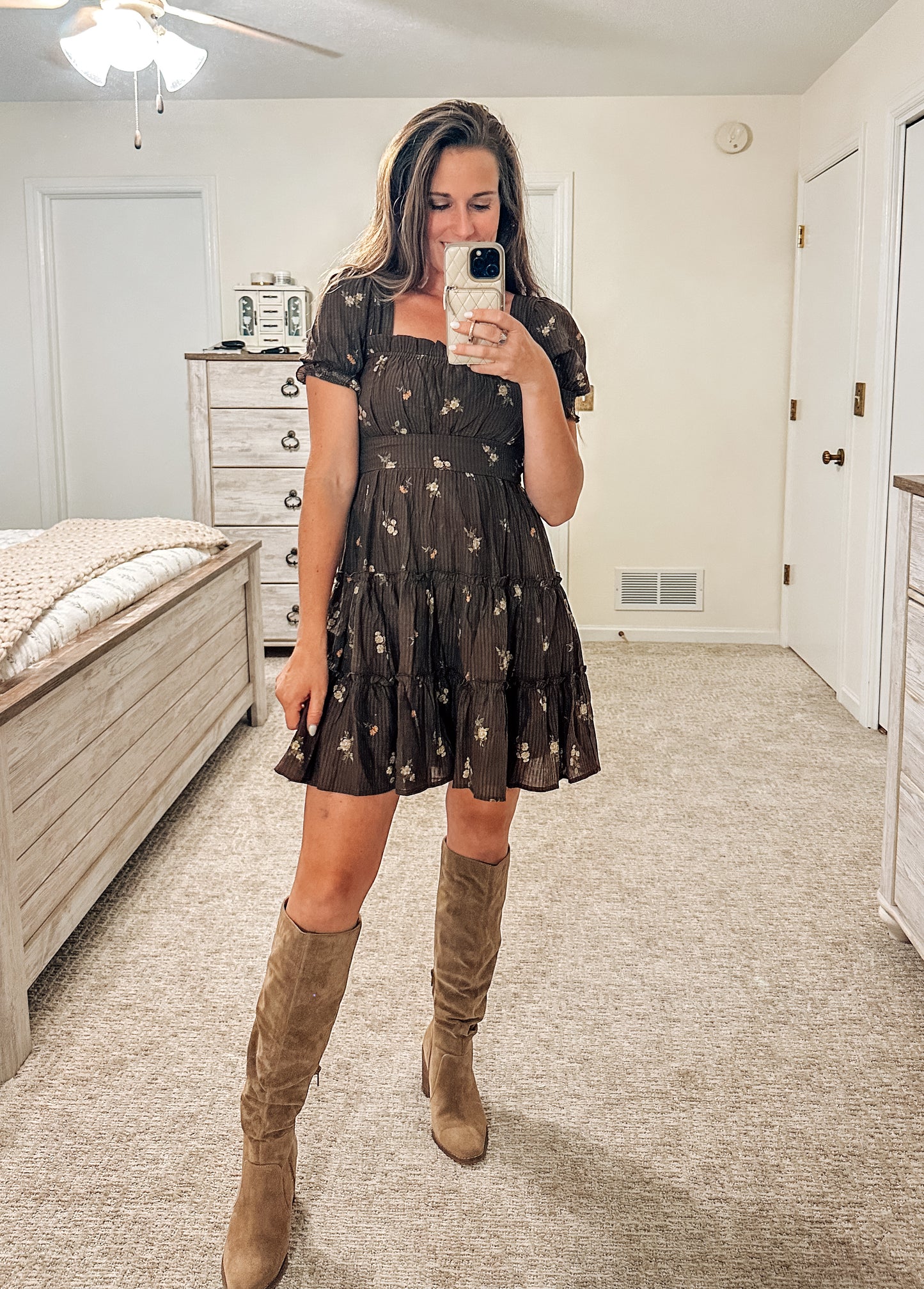 Rustic Retreat Square Neck Dress
