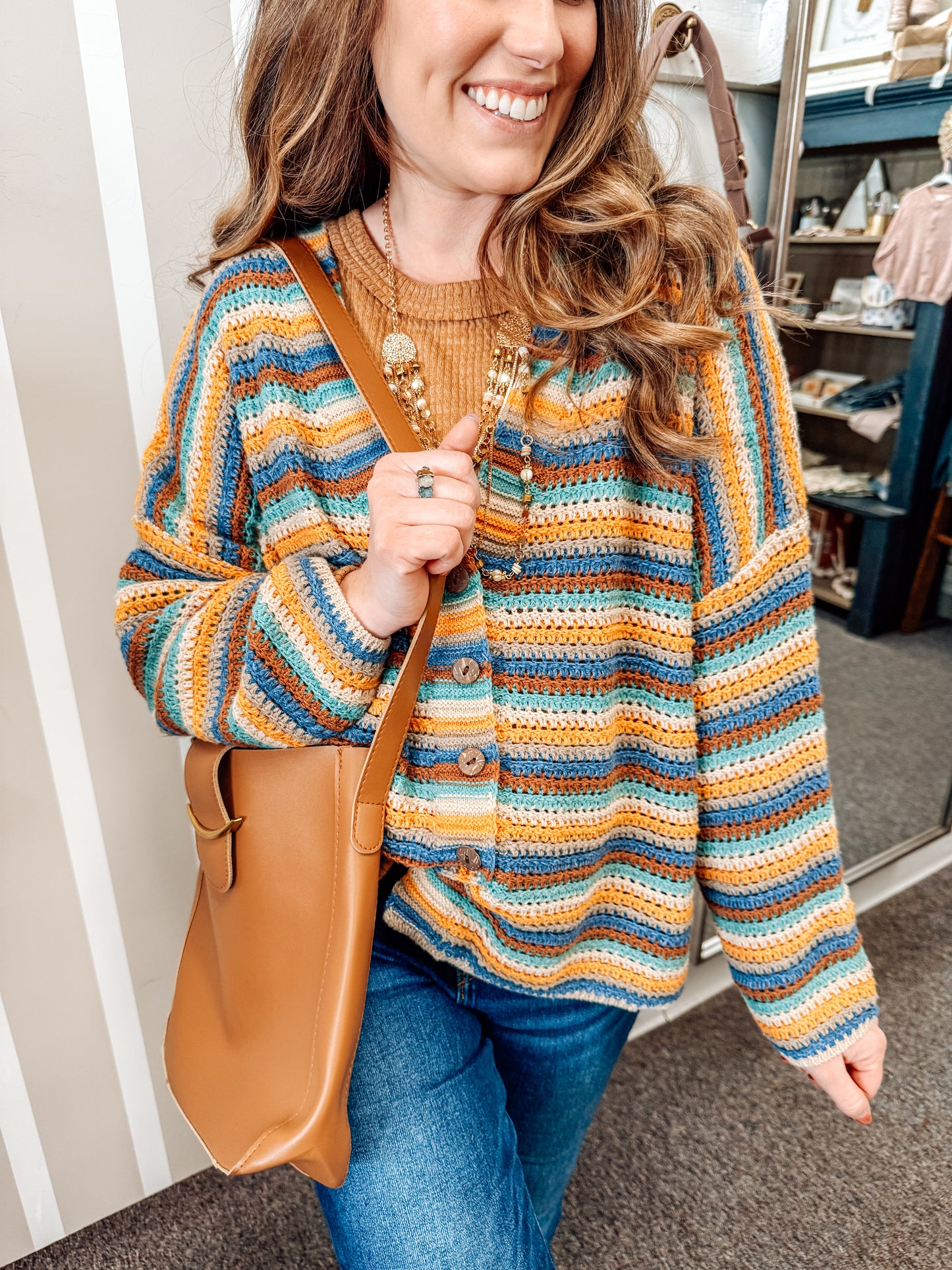 The Nightfall Striped Cardigan