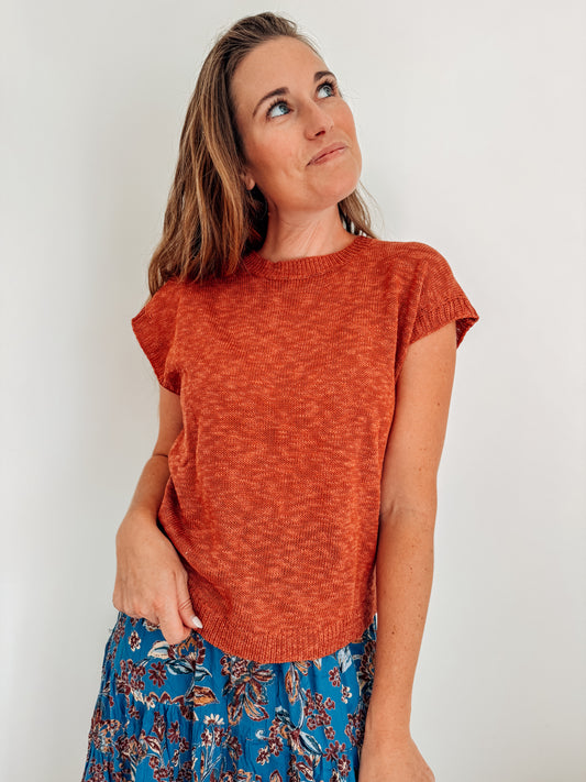The Jewel Tone Essential Top-Rust