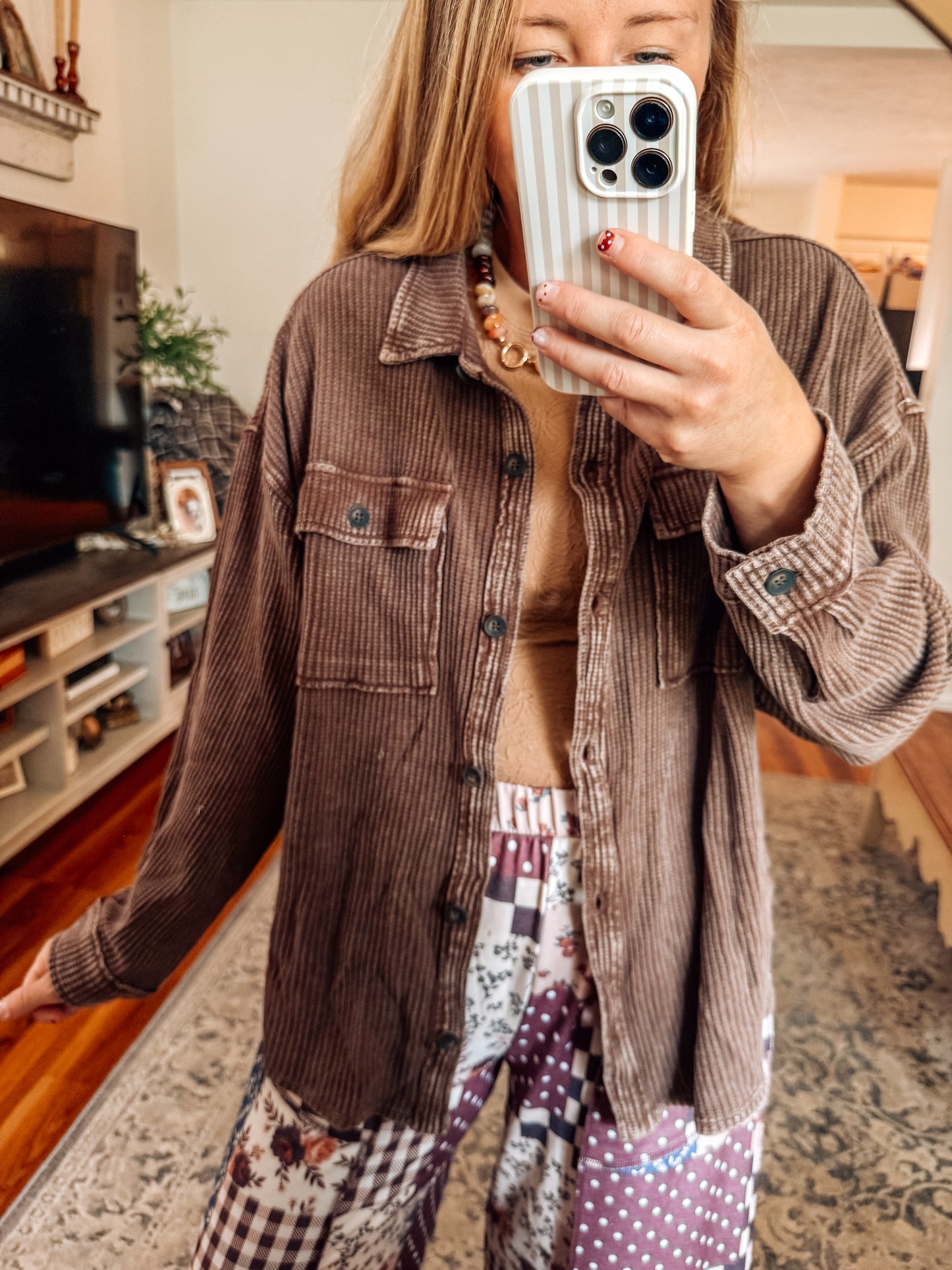 Moxy Mineral Wash Button-Up Shacket
