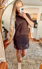Chocolate Dreams Faux Suede Dress