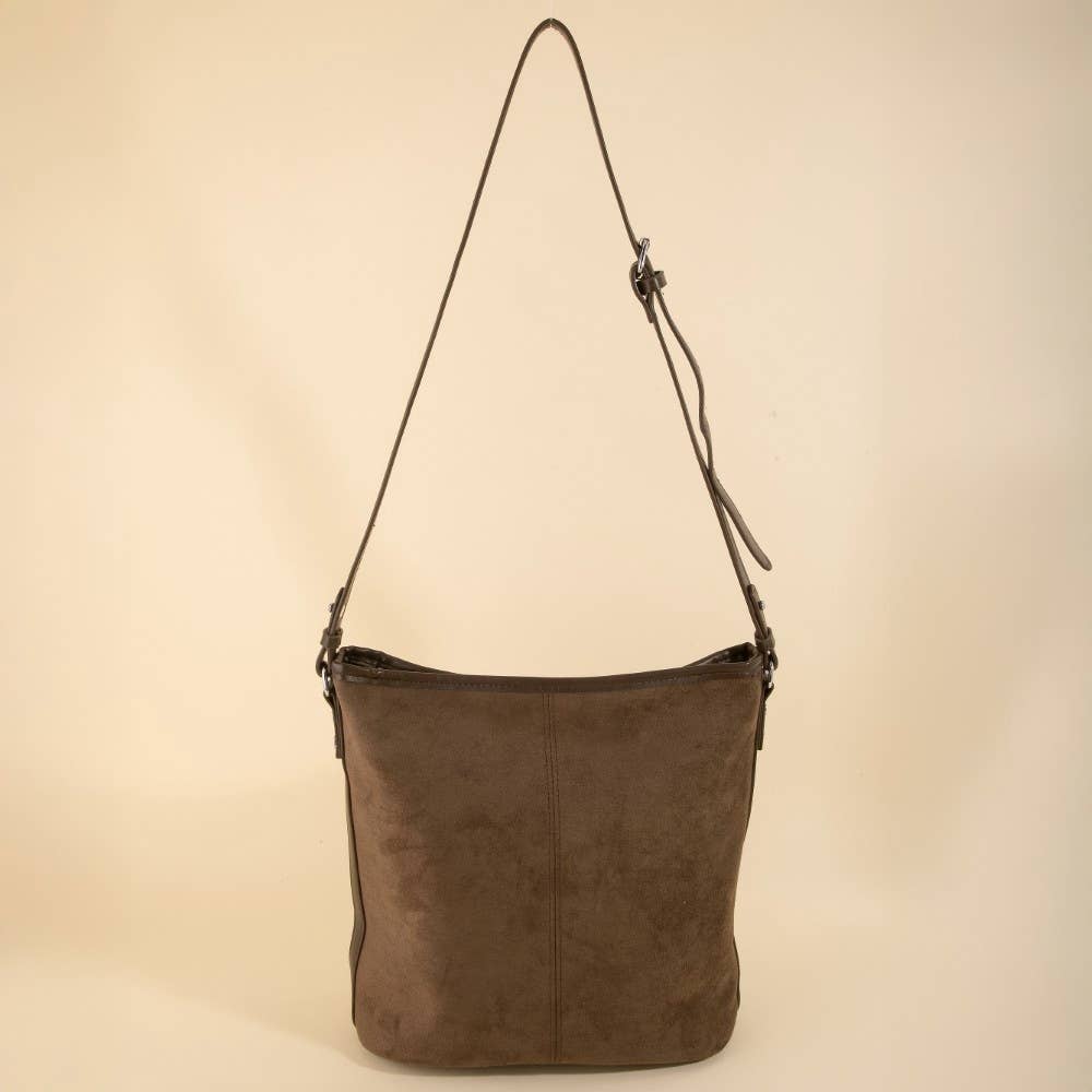 Simple Suede Square Shoulder Bag