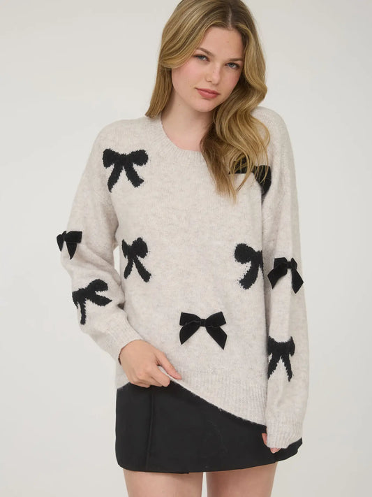 Midnight Bow Sweater