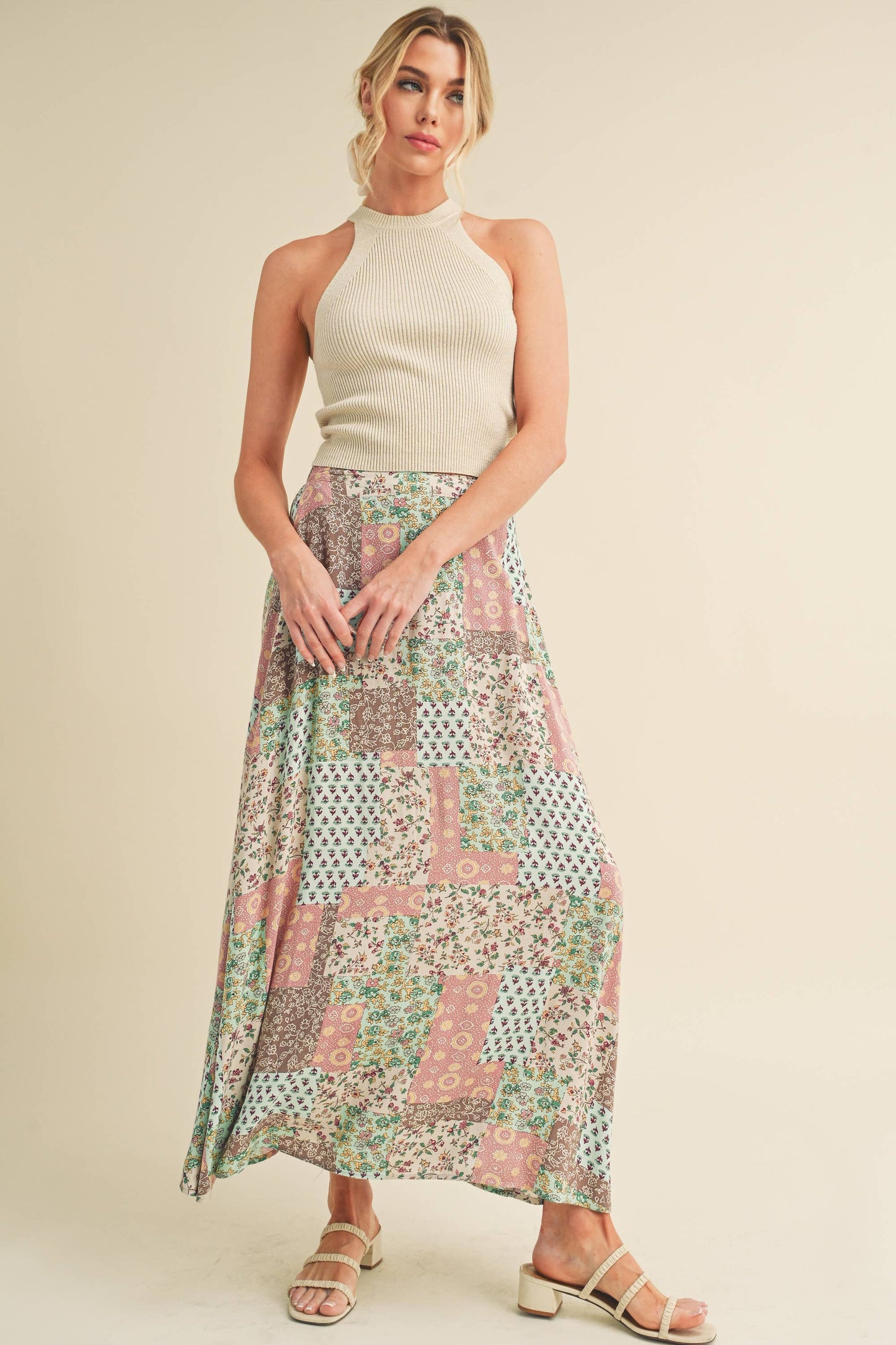 Patty Patchwork Maxi Skirt