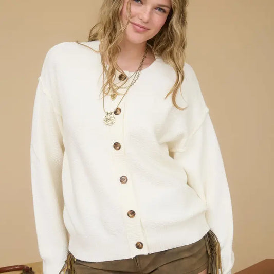 Sugar and Spice Cardigan-Ivory