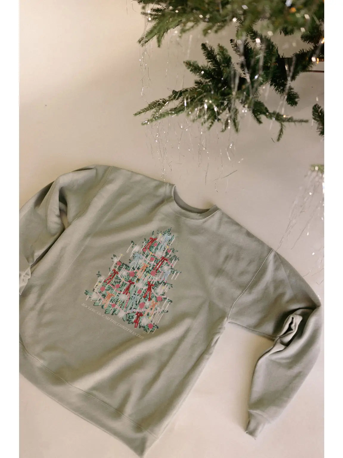 Christmas Tinsel Tree Sweatshirt S-2X (Preorder)