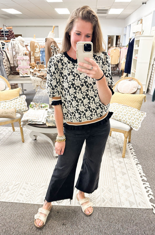 Autumn Floral Pullover Sweater (S-XL)