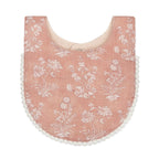 Violet Floral Cotton Baby Bib (3 Colors)