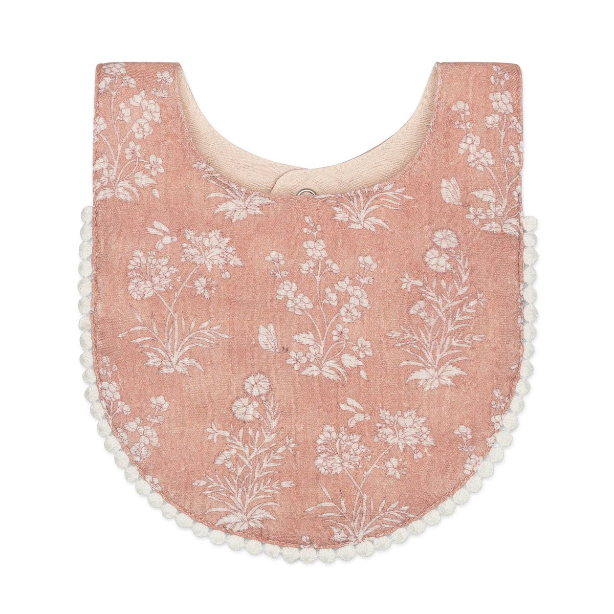 Violet Floral Cotton Baby Bib (3 Colors)