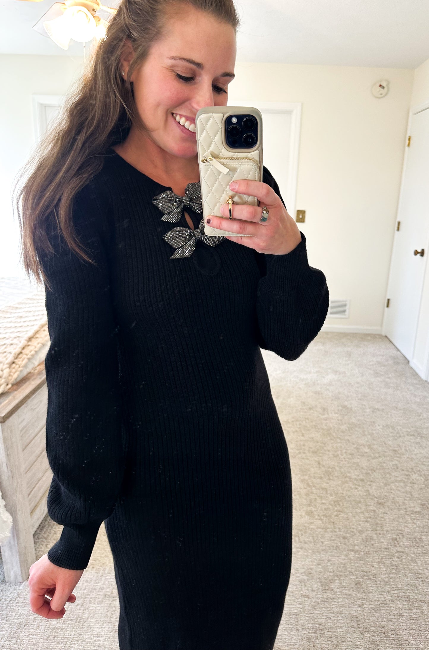 Sparkle Season Knit Midi Dress