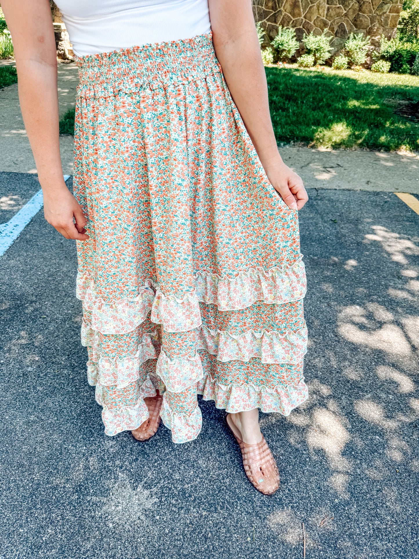 Cora Ruffle Maxi Skirt