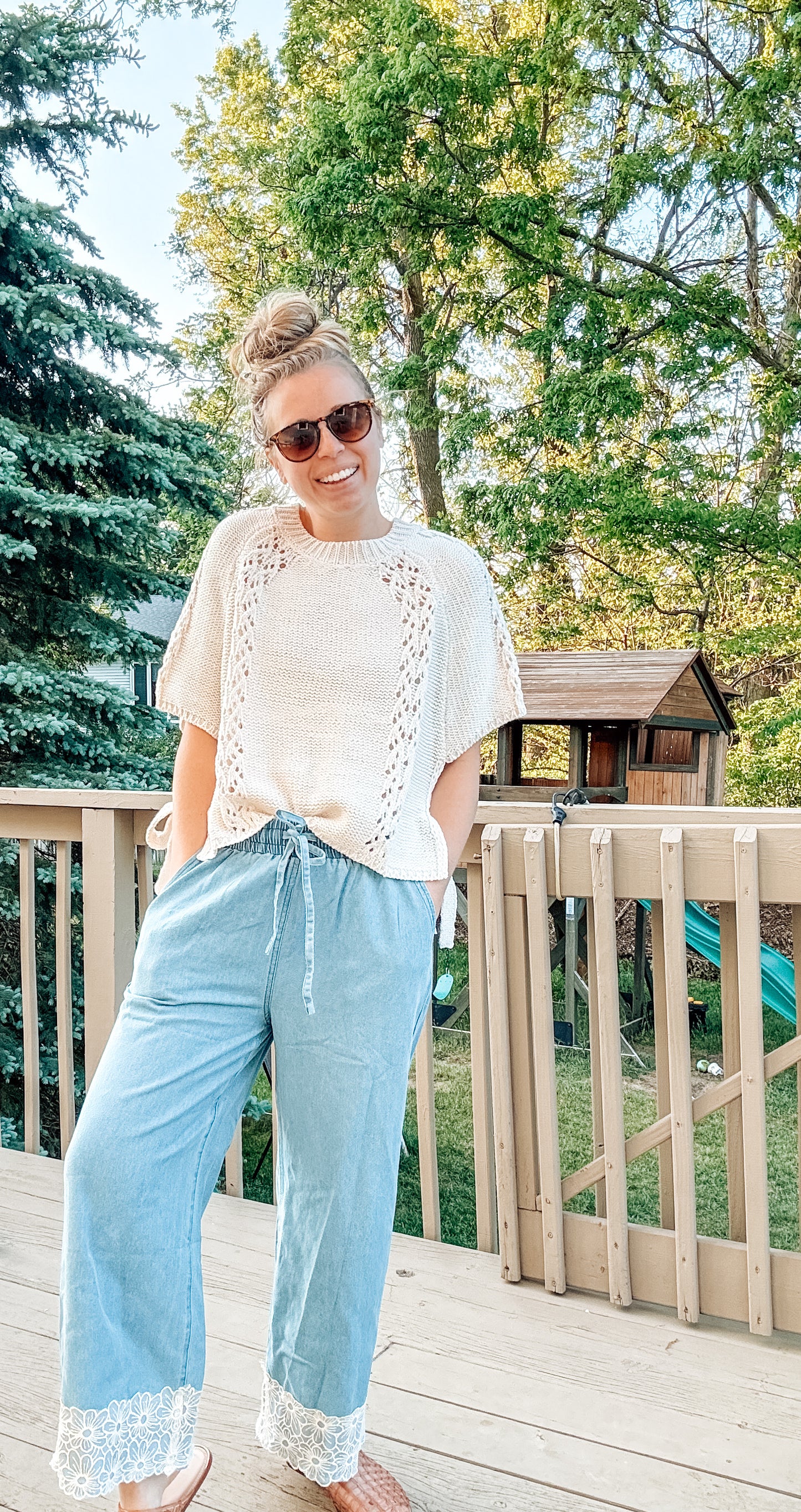 Lace & Denim Dreams Bottoms (S-XL)