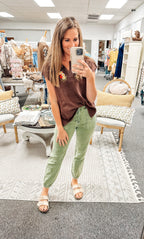Petal Soft High Rise Jogger-Olive