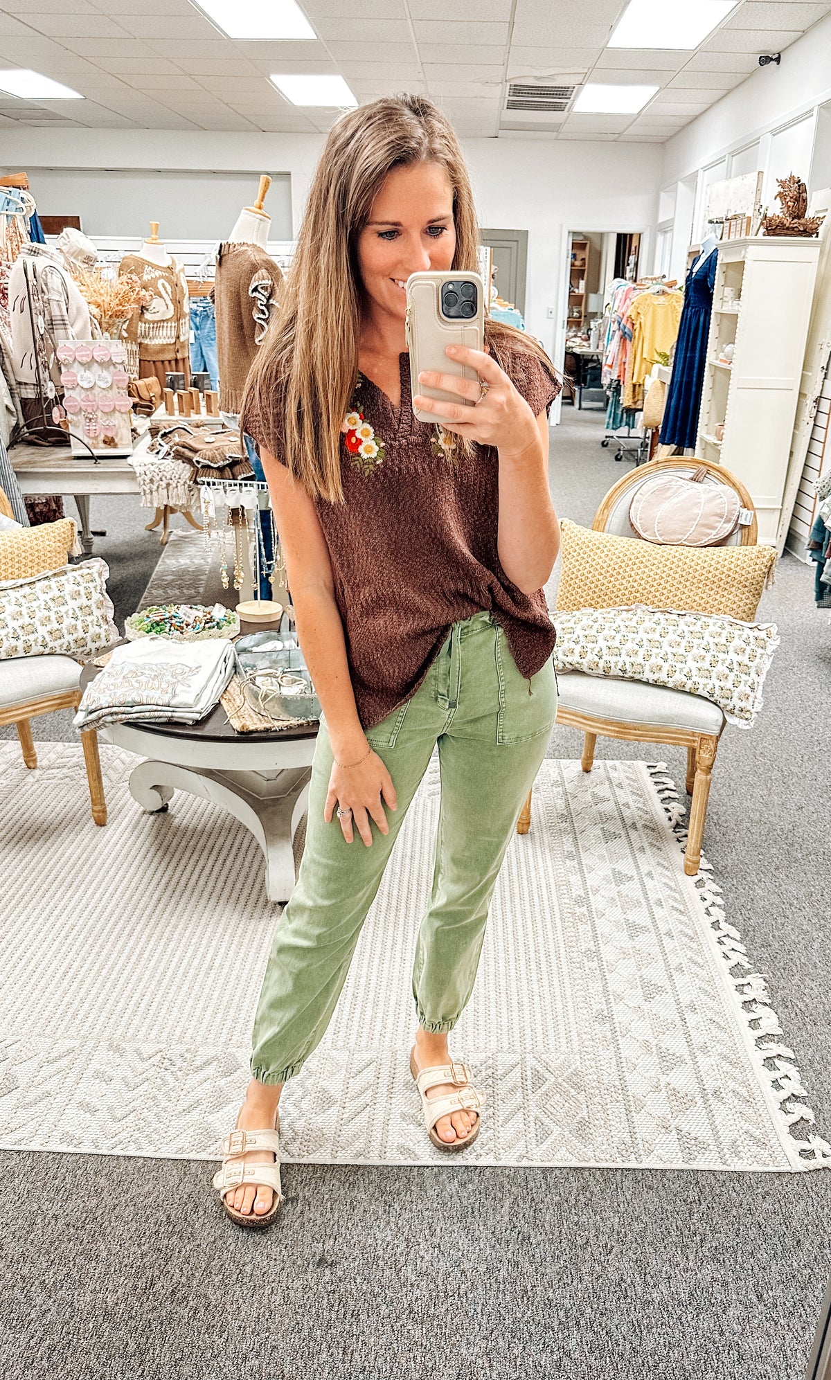 Petal Soft High Rise Jogger-Olive