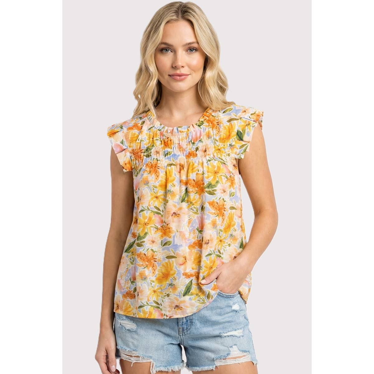 Bright Floral Fields Blouse (S-XL)