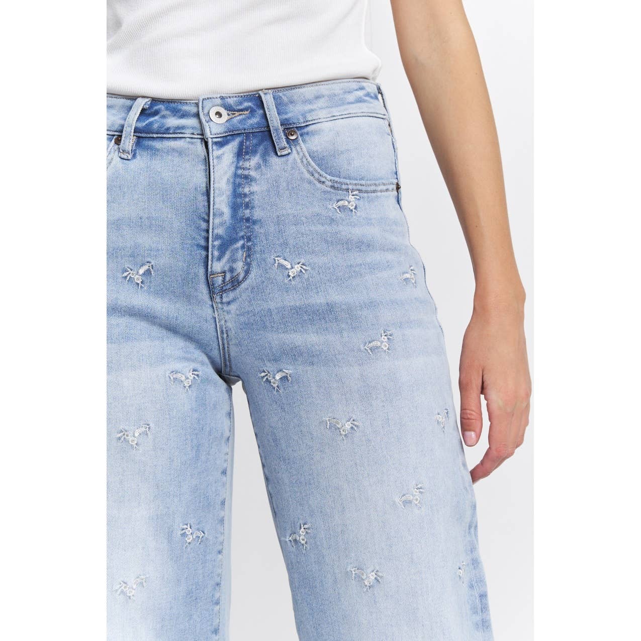 Bloom Babe Wide Leg Denim