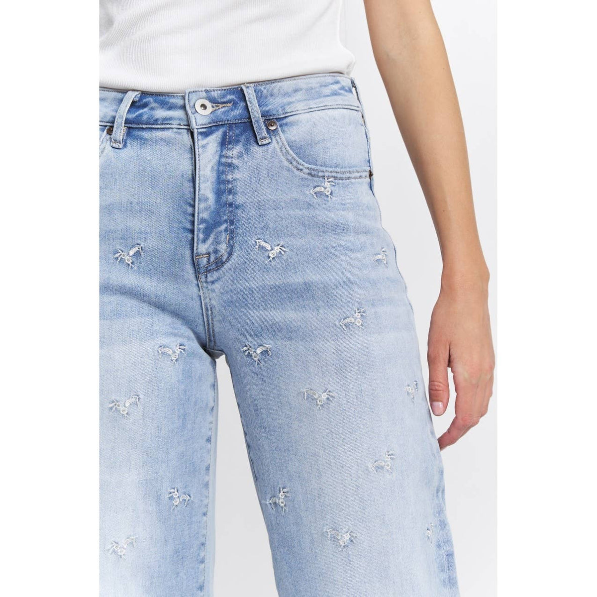 Bloom Babe Wide Leg Denim