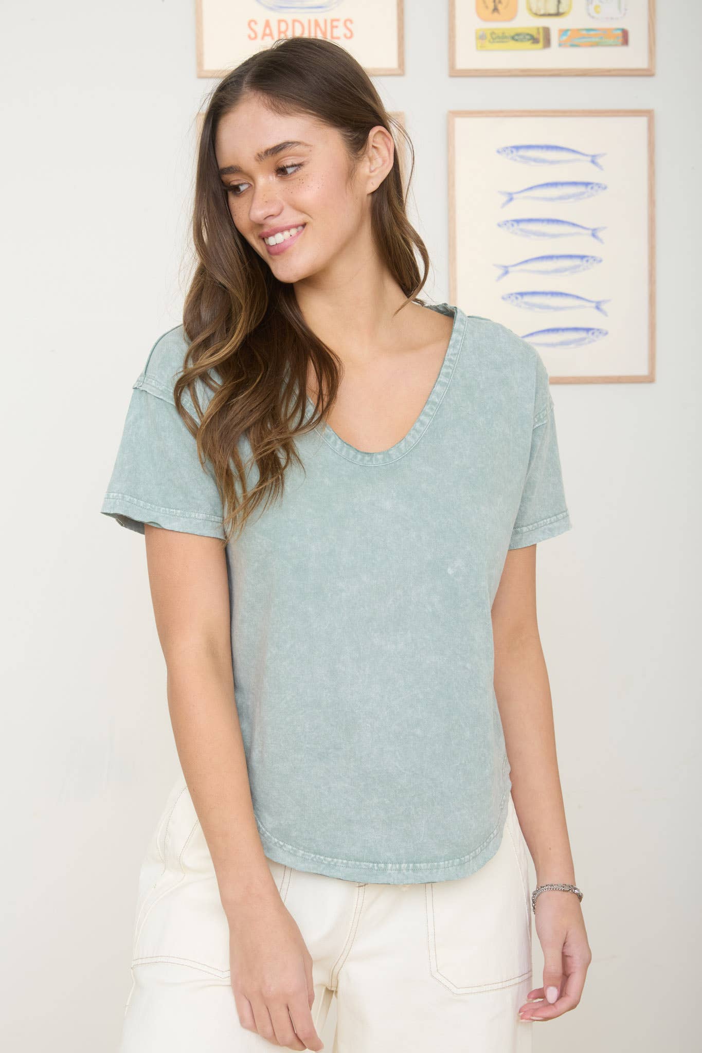 The Sweet Simplicity Raw Edge Knit Top-Olive