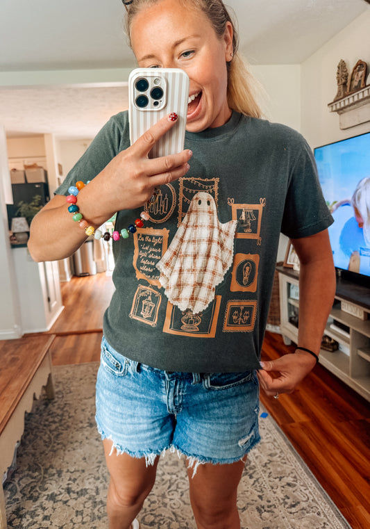 Quilted Ghost Tee, Be The Light Graphic Tee (S-2X)