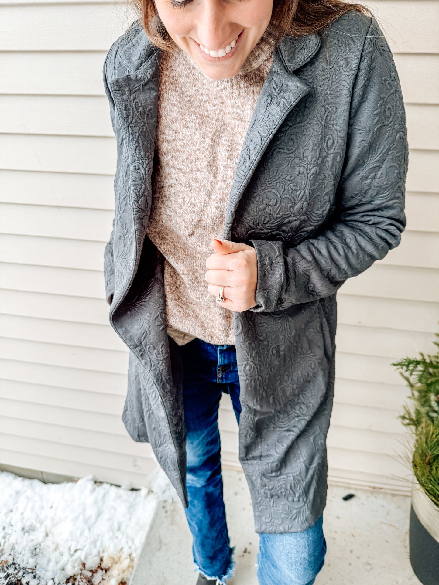 Frosted in Jacquard Cardigan (S-XL)