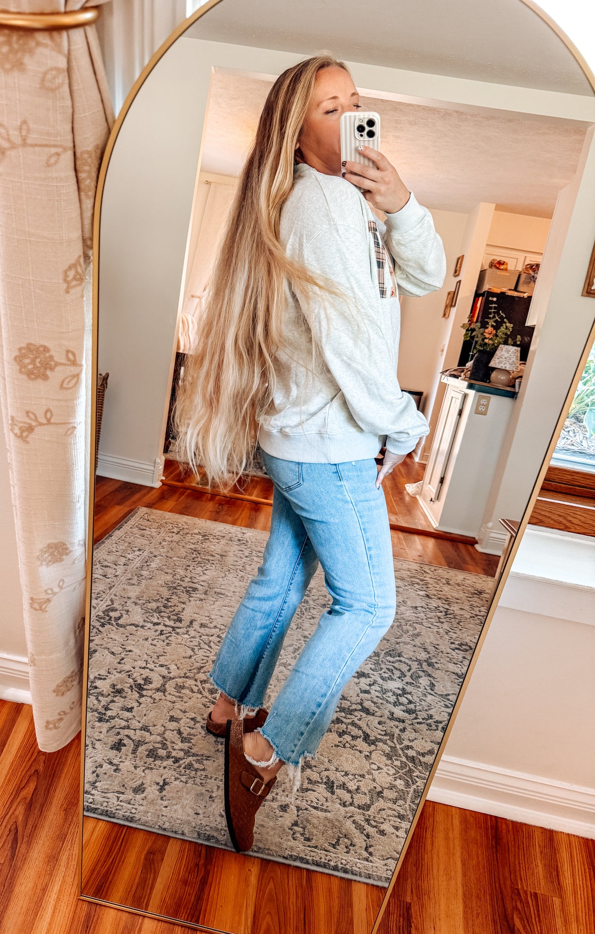 PRAY Patchwork Oversized Pullover Sweatshirt (S-XL)