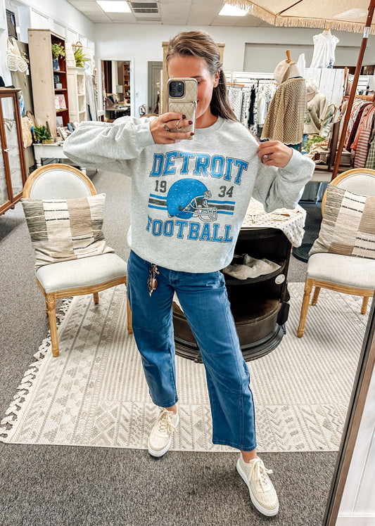 Detroit Football Oversized Sweatshirts