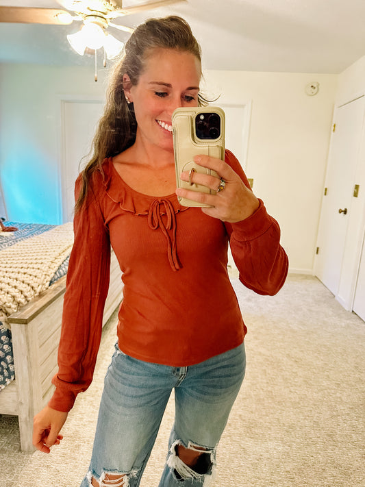 Rosewood Romance Ruffle Top