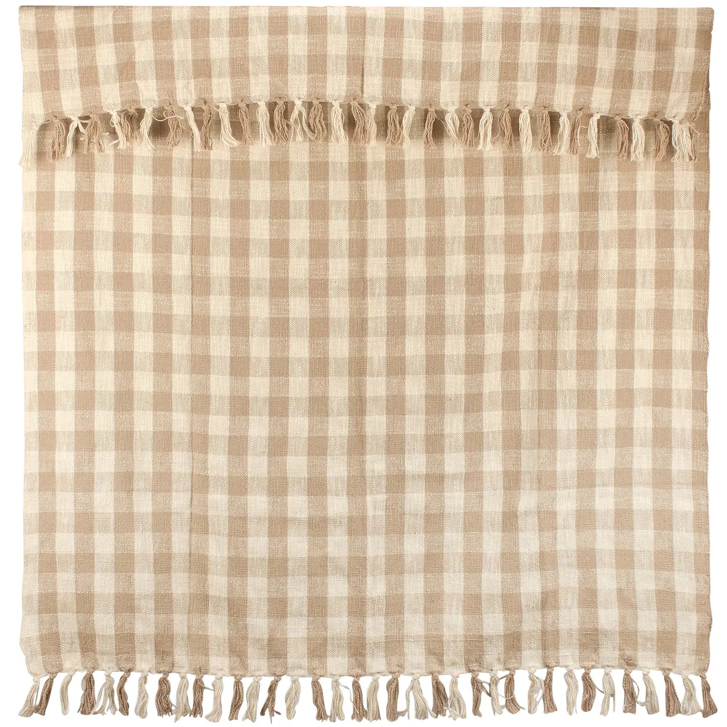 Tan Plaid Throw