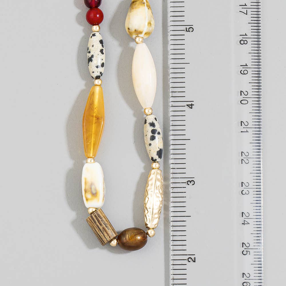 Oval Bead Statement Necklace