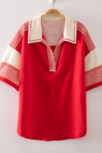 Red Hot Casual Knit Top